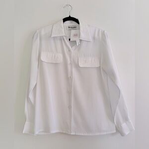 Distinction Vintage white button down shirt fisherman core